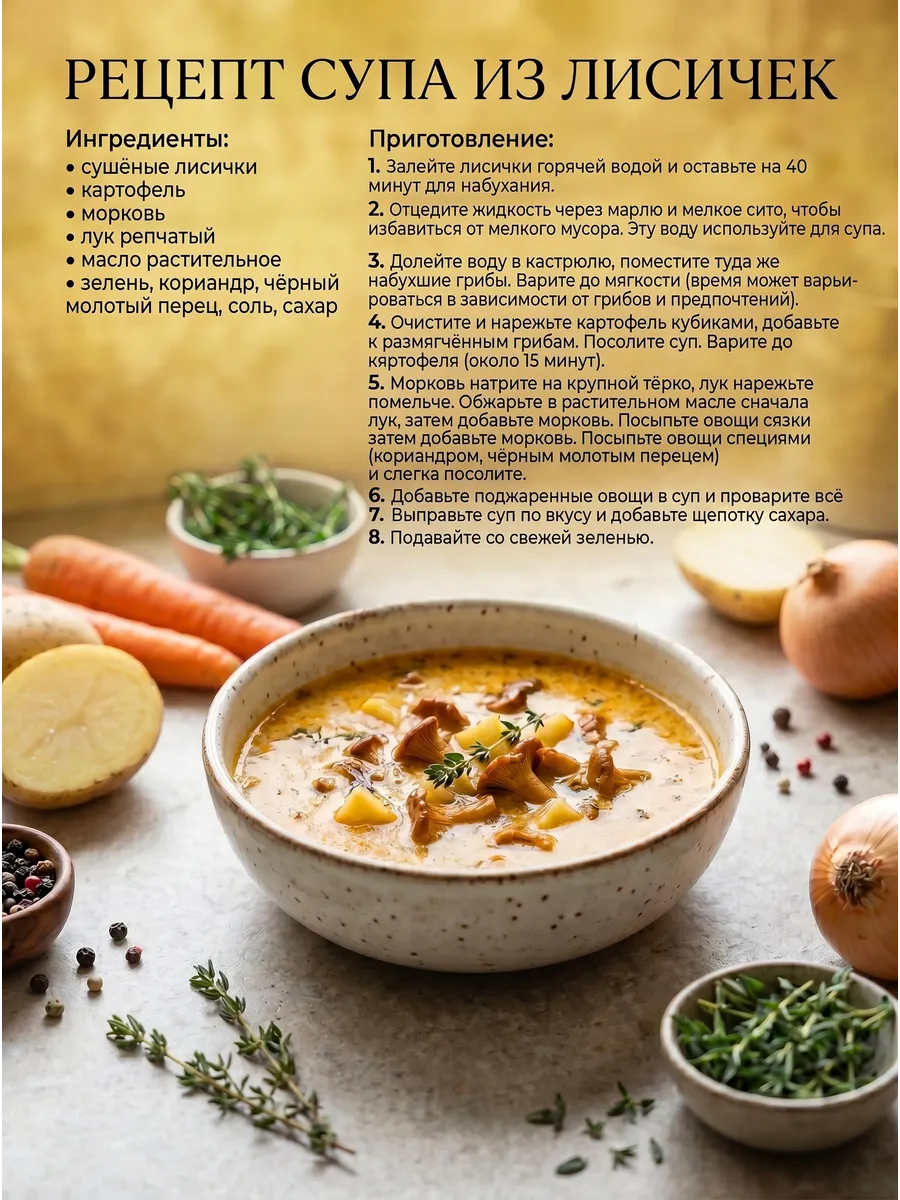 Лисички грибы сушеные 150г