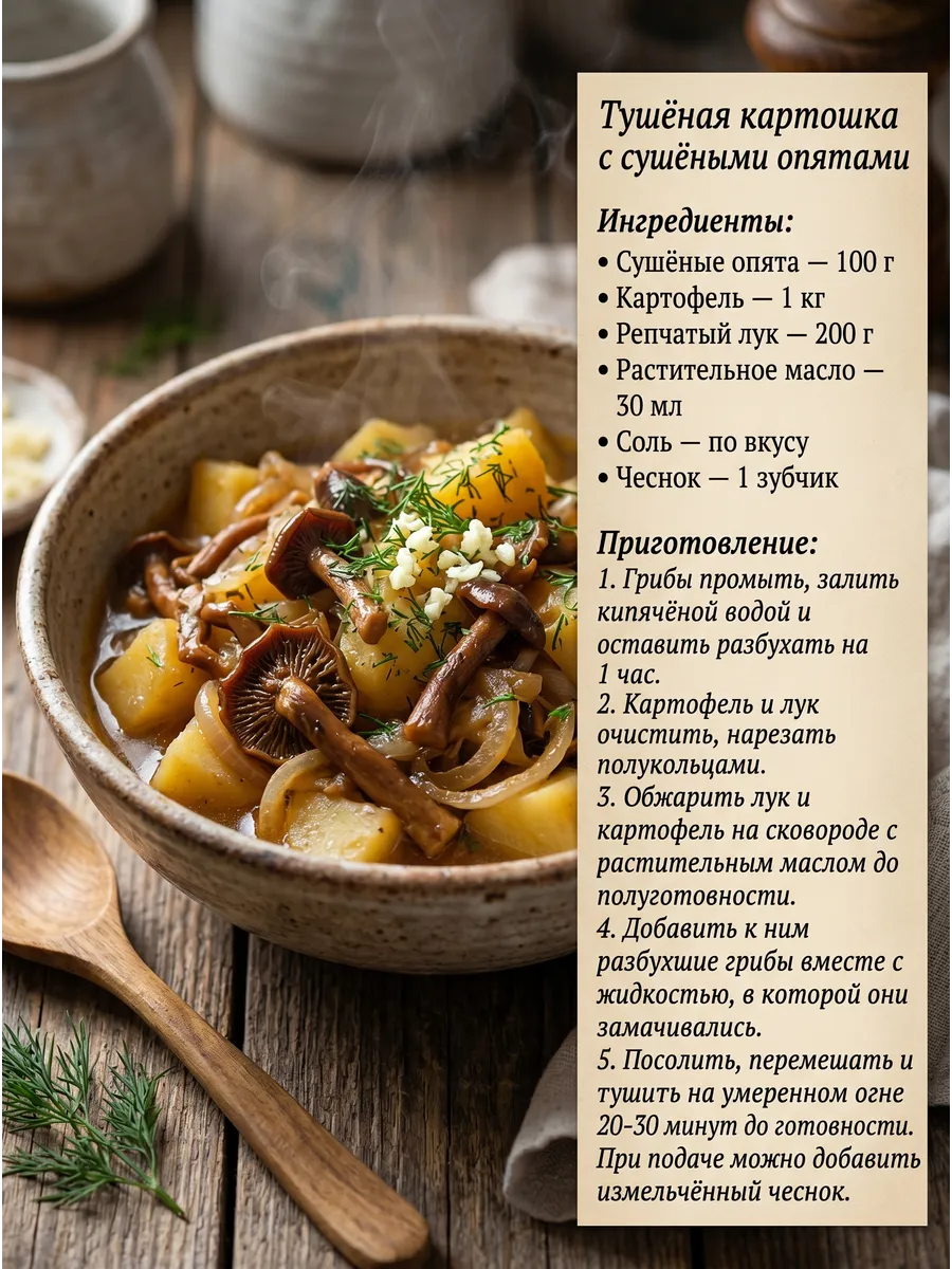 Опята грибы сушеные 150гр