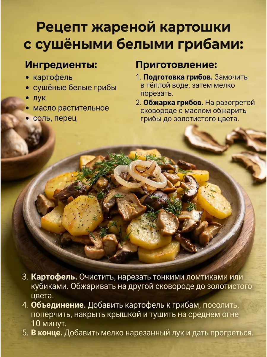 Белые грибы сушеные 150г