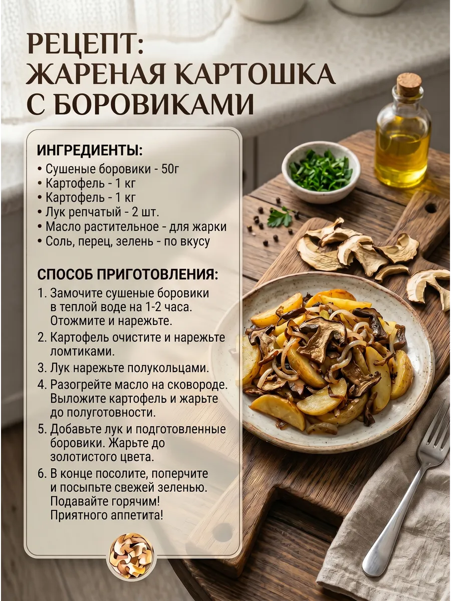 Белые грибы, боровики сушеные 100г