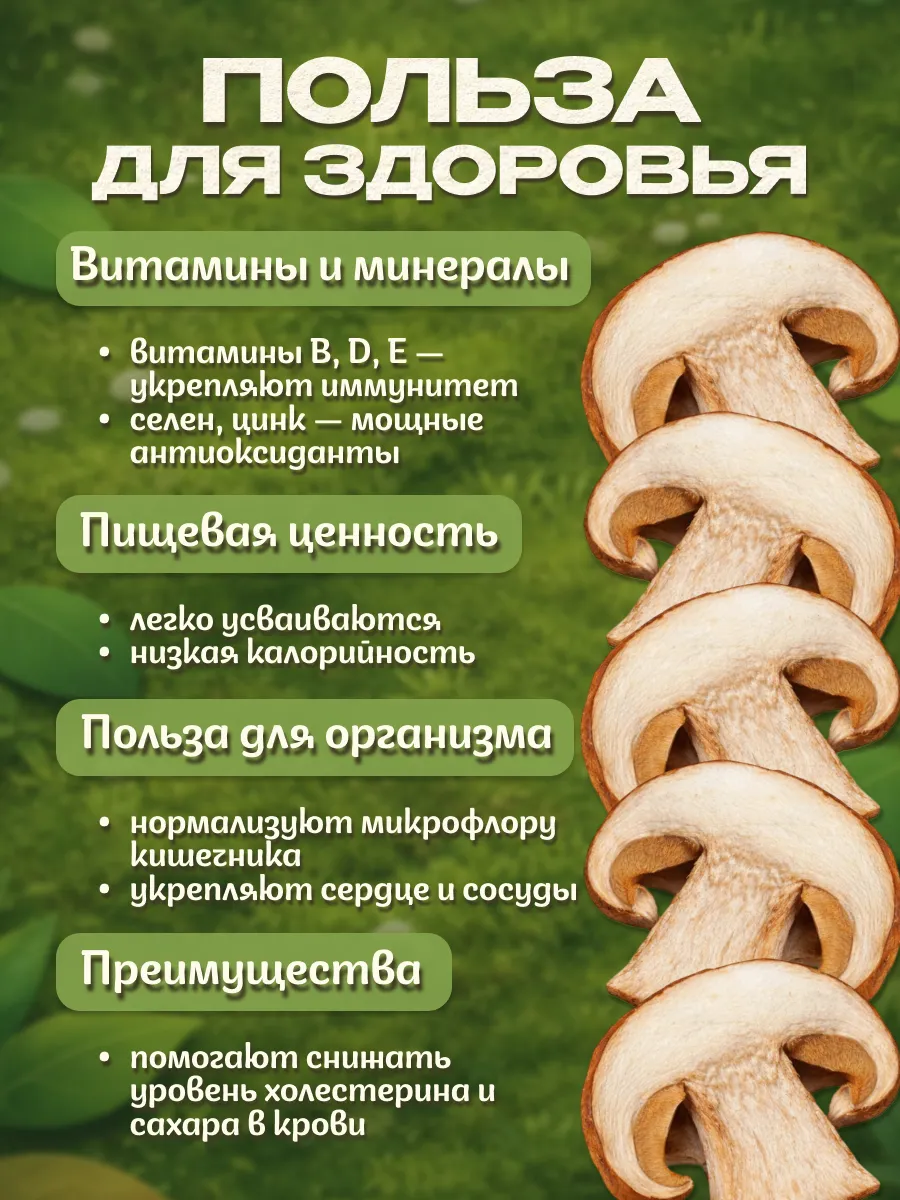 Белые грибы сушеные 500гр