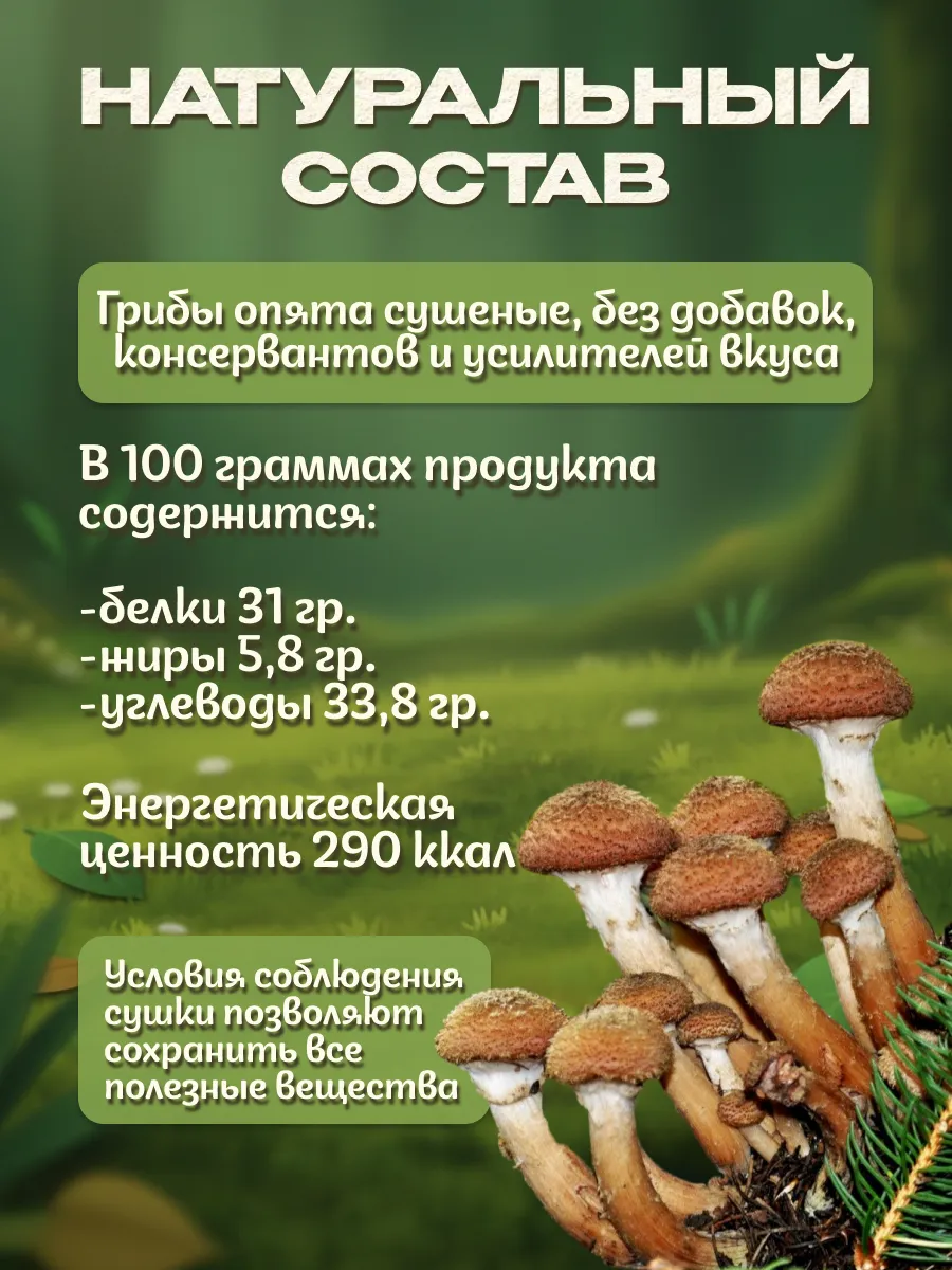 Опята грибы сушеные 50гр